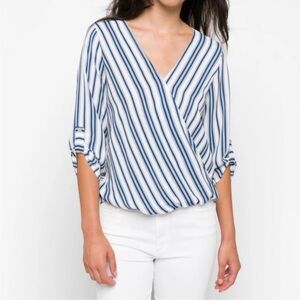 NWT West Kei Top | West Kei Allan Surplice Rolltab High Low Top